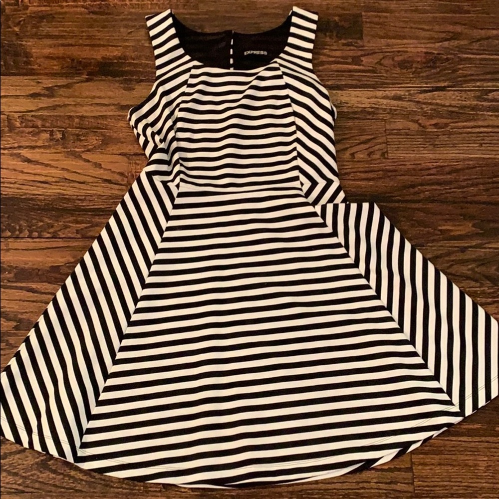 Black and White Baby Doll Dress
